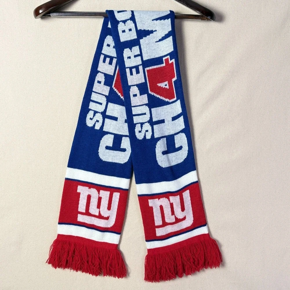 New York Giants‎ NFL Super Bowl XLVI Champions Knit Scarf Wrap